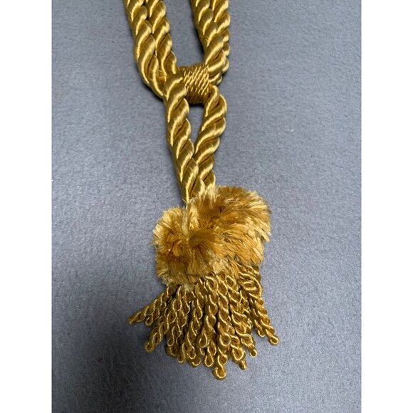 Vintage Gold Curtain Tieback with Tassel - Picture 2 of 11